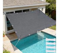 Vela Parasole 170 x 1000 cm in Pes 185 G M², Protezione Raggi UV 98%, Impermeabile e Antivento, Vela Ombreggiante Rettangolare per Esterno Balcone Cortile, Grigio Chiaro