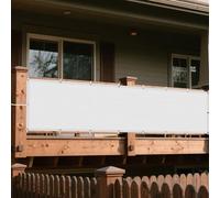 Vela Parasole 190 x 330 cm Pes Poliestere Impermeabile Tenda Ombreggiante Impermeabile Quadrata Anti-Ultravioletti per Serre Carport Piscine Cortili, Bianco