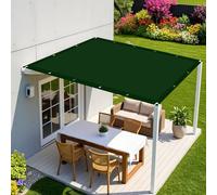 Vela Parasole 190 x 360 cm Protezione Raggi UV Telo Tenda da Sole con Occhielli e Corda per Esterno Giardino Terrazza Colore, Verde Scuro