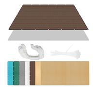 Vela Parasole 2.9 x 3.2 m Protezione UV 98% Vela Ombreggiante Antivento con Occhielli Fascette Installazione Facile Balcone, La Terrazza e Il Giardino, marrone