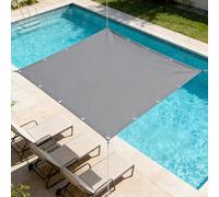 Vela Parasole 200 x 240 cm Impermeabile, Protezione Raggi UV 98%, Protezione Solare e Antivento, Impermeabile Telo Parasole Tenda per Esterno Balcone Cortile, Grigio Chiaro