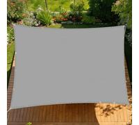 Vela Parasole 220 x 500 cm Impermeabile Impermeabile Vele Parasole Occhielli e Corda per Balcone Patio Giardino Esterno Terrazza, Grigio Chiaro
