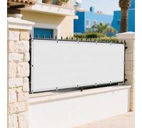 Vela Parasole 230 x 235 cm Protezione Raggi UV 98% Impermeabile Rete Termica Raffreddamento e Protezione UV Impermeabile per Balcone per Giardino, Balcone, Bianco