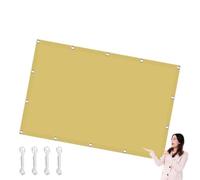 Vela Parasole 250x370cm Idrorepellente e Antivento, con Protezione 98% Uv, Robusto e Stabile Panno Ombreggiante per Campeggio, Serre, Pergola, Giardino, Giallo sabbia