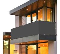 Vela Parasole 260 x 555 cm Copertura Antipolvere Protezione Antivento Panno Ombreggiante Impermeabile/Antivento/Protezione UV per Giardino, Terrazzo e Piscina, Grigio Scuro