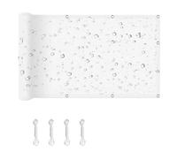 Vela Parasole 350 x 750 cm Impermeabile Protezione Raggi UV 98%, Antivento (Pes) Antistrappo Vele Parasole da Esterno con Occhielli e Fune per Giardino Esterno, Bianco