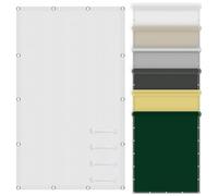 Vela Parasole 450 x 550 cm Impermeabile, Protezione Raggi UV 98%, Protezione Solare e Antivento, Telo Ombreggiante con Occhielli per Terrazza Patio Piscina, Bianco