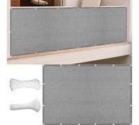 Vela Parasole 500 x 580 cm UV 98% Parasole Giardino Esterni Protezione Vela Ombreggiante Traspirante con Fune Occhiellato Protezione UV per Recinzione Giardino Terrazzo, Grigio Chiaro