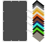 Vela Parasole 615 x 800 cm 185 G/M², Antipioggia, Antivento, Impermeabile, Tenda a Vela Impermeabile Rettangolare con Occhiellato e Fune per Esterno, Giardino e Piscina, Grigio Scuro