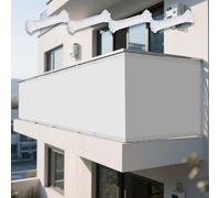 Vela Parasole 65 x 290 cm Protezione Raggi 98% UV Impermeabile Esterni Rete Parasole Impermeabile Quadrata Anti-Ultravioletti per Balconi per Esterno, Giardino Terrazzo, Bianco