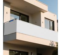 Vela Parasole 92 x 152 cm Protezione UV 98% Impermeabile Telo Telone Protezione Solare e Uv, Antistrappo per Esterno Giardino, Terrazzo, Sabbia, Bianco