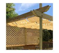 Vela parasole a forma di U, copertura telescopica per pergola, blocco UV, paralume regolabile da appendere con kit di montaggio (larghezza 2,4 x lunghezza 4 m/larghezza 2,87 x lunghezza 13,3,7 m)