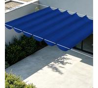 Vela Parasole a Onda Retrattile 850 x 300 cm Regolabile Vele Parasole con Occhielli Resistente Agli Strappi per Patio, Terrazza, Giardino, Veranda, Protezione Esterna, Blu Scuro