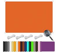 Vela parasole con corde, 5 x 9 m, in tessuto 100% PES, impermeabile, resistente alle intemperie, ideale per patio, giardino, balcone, protezione UV, colore: arancione