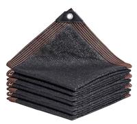 Vela parasole da giardino, 3 x 3, distanza tra i fori del 90%, distanza tra i fori 1 m, con occhielli, telone a rete termoisolante per telone ombreggiante, pergola, rete per la privacy, colore nero, 4