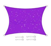 Vela parasole da giardino in tessuto resistente ai raggi UV, con asole, for portico, cortile, cortile, rettangolo, antivento, impermeabile, Oxford(Purple,10x13ft/3x4m)