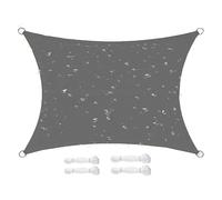 Vela parasole da giardino in tessuto resistente ai raggi UV, con asole, for portico, cortile, cortile, rettangolo, antivento, impermeabile, Oxford(Gray,8x10ft/2.4x3m)