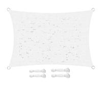 Vela parasole da giardino in tessuto resistente ai raggi UV, con asole, for portico, cortile, cortile, rettangolo, antivento, impermeabile, Oxford(White,20x20ft/6x6m)