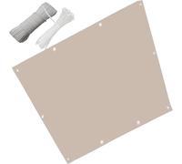 Vela parasole impermeabile, 1,2 x 5 m, protezione UV e resistente alle intemperie, baldacchino per balcone, terrazza, pergola, include corde di fissaggio, colore tortora