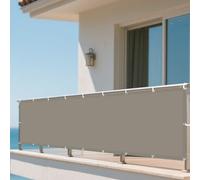 Vela Parasole Impermeabile 100 x 160 cm Protezione Raggi UV 98% Rete Ombreggiante Impermeabile, con Corde di Supporto per Giardino Terrazzo e Campeggio, Tortora