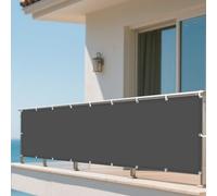 Vela Parasole Impermeabile 100 x 160 cm Protezione Raggi UV 98% Rete Ombreggiante Impermeabile, con Corde di Supporto per Giardino Terrazzo e Campeggio, Grigio Scuro