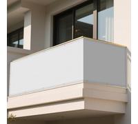 Vela Parasole Impermeabile 102 x 320 cm Protezione Raggi UV 98% Tende per Pergolato Pes Protección Rayos UV con Corda di Fissaggio per Giardino per Terrazza Giardino, Bianco