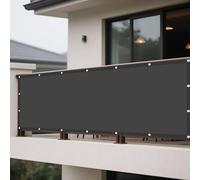 Vela Parasole Impermeabile 125 x 130 cm Protezione Raggi UV 98% Rete Ombreggiante Impermeabile/Antivento/Protezione UV per Esterno Giardino, Terrazzo, Sabbia, Grigio Scuro