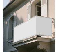 Vela Parasole Impermeabile 125 x 160 cm Rettangolare 98% Anti-Uv Tenda Parasole Esterno Protezione UV Telo con Fune Occhiellato Balcone, La Terrazza e Il Giardino, Bianco