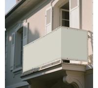 Vela Parasole Impermeabile 135 x 300 cm Rettangolare 98% Anti-Uv Tenda Parasole Esterno Protezione UV Telo con Fune Occhiellato Balcone, La Terrazza e Il Giardino, bianco