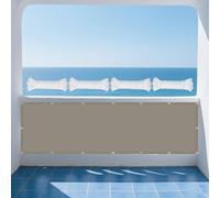 Vela Parasole Impermeabile 200 x 425 cm Anti UV Corde di Supporto Rete Ombreggiante Protezione Raggi UV con Fune e Occhiellato per Esterno Terrazza Giardino Piscina, Tortora