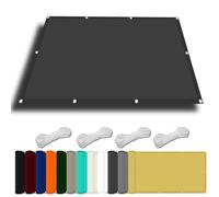Vela parasole impermeabile, 7,5 x 9 m, protezione dai raggi UV al 98%, per esterni, con corda e kit di fissaggio, protezione solare per giardino, patio, feste, colore grigio scuro