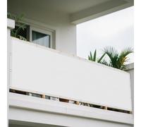 Vela Parasole Impermeabile 85 x 690 cm Antivento/Protezione UV Impermeabile Telo Ombra Protezione Raggi UV Poliestere Antistrappo per Giardino Balcone Terrazza Campeggio, Bianco