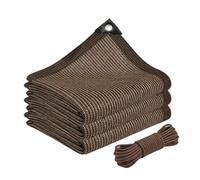 Vela parasole impermeabile, con protezione UV al 90%, 3 x 4 m, 4 x 5 m, resistente, con lacci, per giardino, patio, colore marrone (7 x 10 m)