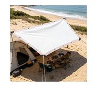 Vela Parasole Impermeabile, Parasole Rettangolare Bianco Con Blocco UV, Per Cortile, Terrazza, Patio, Giardino, Attività All'aperto e Strutture(400x600cm/13.1x19.7ft)