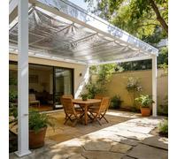 Vela parasole in alluminio color argento, tettoia riflettente resistente con orlo rinforzato da 8 cm for parcheggio in serra, recinto for animali domestici, resistente agli strappi(1*4m/3.25*13ft)