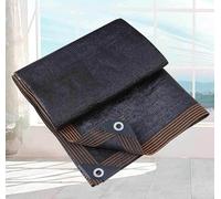 Vela parasole nera, 6 x 6 m, copertura di protezione, impermeabile, permeabile, per patio, auto, giardino, design rettangolare per la massima protezione solare