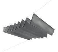 Vela Parasole Ondulata Retrattile 230 x 1500 cm Impermeabile Protezione UV Antivento Vela de Sombra con Occhielli per Terrazza, Giardino, Balcone, Campeggio, Grigio Chiaro