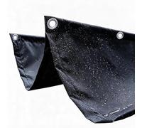 Vela Parasole Ondulata Retrattile 280 x 350 cm Impermeabile Protezione UV Antivento Rete Ombreggiante con Occhielli per Esterno, Giardino, Terrazzo, Balcone, Nero