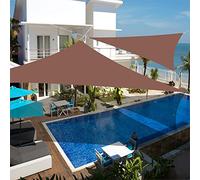 Vela parasole per balcone, protezione UV, 4,5 x 4,5 m, kit di installazione senza fori, blocca il 95% dei raggi nocivi, colore marrone, per esterni e balcone