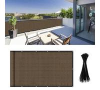 Vela parasole per balconi in HDPE con livello di ombreggiatura del 95%,Tessuto elegante con rami floreali,tessuto con libellule da giardino,per decorazione d'interni,brown-0.9×14m
