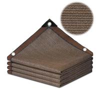 Vela parasole per esterni, 85%, colore marrone, con occhielli, perfetta per serre, pollai, giardini e dimensioni: da 1 x 1 m a 8 x 10 m