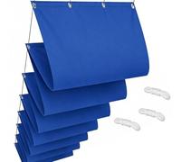 Vela Parasole Retrattile 190 x 220 cm Protezione Solare Resistente Modello Vela Ombreggiante Impermeabile con Fune e Occhiellato per Terrazza Patio, Blu
