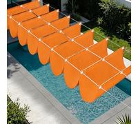 Vela Parasole Retrattile con Occhielli 350 x 400 cm Personalizzabile Telo Ombreggiante Resistente Agli Strappi per Esterno, Terrazzo, Giardino, Balcone, Patio, Arancione