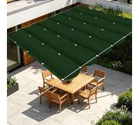 Vela Parasole Retrattile con Occhielli 400 x 390 cm Personalizzabile Vele Parasole con Occhielli Resistente per Terrazza, Pergola, Veranda, Giardino, Verde Scuro