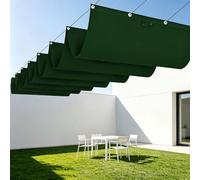Vela Parasole Retrattile con Occhielli 500 x 500 cm Personalizzabile Vele Parasole da Esterno con Occhielli Resistente per Esterno, Terrazzo, Giardino, Balcone, Patio, Verde Scuro