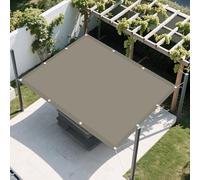 Vela Parasole Rettangolare 1.2 x 4 m Pes Poliestere Impermeabile Rettangolare Telo Ombra con Fune e Occhiellato Protezione UV per Balcone per Giardino, Balcone, Cachi