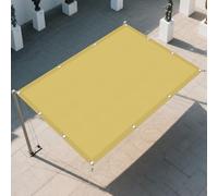 Vela Parasole Rettangolare 1.3 x 2.4 m Antivento/Protezione UV Vela Ombreggiante Antivento Protezione Anti Raggi UV e Impermeabile Ideali per Cortile Patio e Campeggio, Color Crema