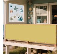 Vela Parasole Rettangolare 120 x 240 cm 98% Protection Contre Les Rayons UV Panno Ombreggiante con Fune Tenda a Vela per Esterno, Giardino, Terrazzo e Campeggio, Giallo sabbia