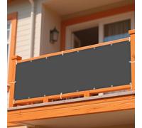 Vela Parasole Rettangolare 120 x 340 cm Anti UV 98% Parasole Vela Ombreggiante Impermeabile Impermeabile Rettangolare con Occhielli per Giardino, Esterno, Balcone, Campeggio, Grigio Scuro