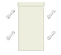 Vela Parasole Rettangolare 120 x 420 cm Impermeabile Tessuto Ombreggiante Tenda Traspirante in Pes per Protezione Dai Raggi UV Ideali per Cortile Patio e Campeggio, Avorio